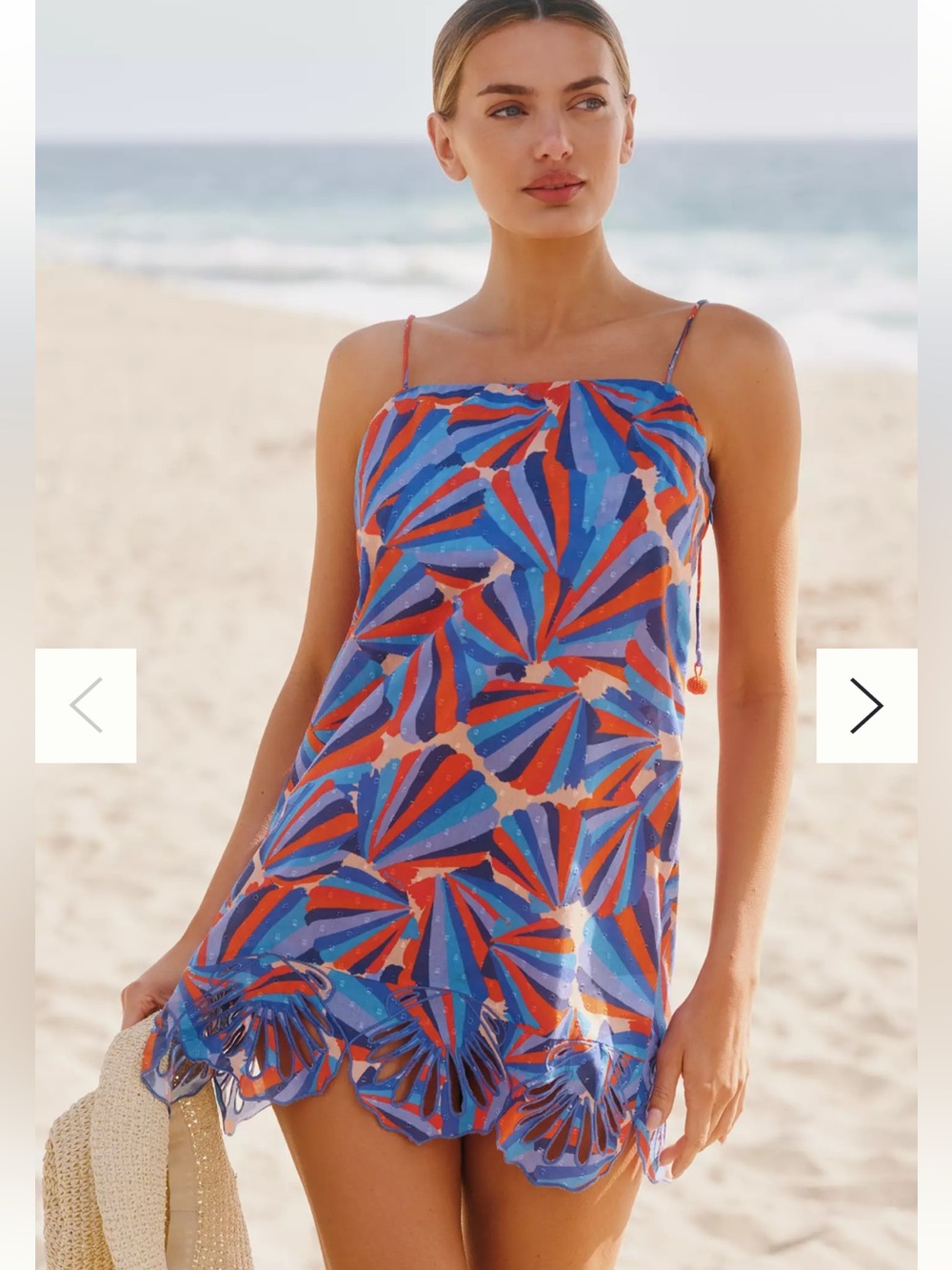 NWT Farm Rio x Anthropologie Tie-Strap Shift Mini Dress